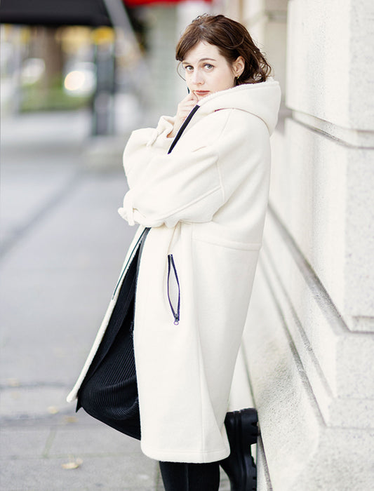 ＜SPECCHIO＞シープボア フーデッドコクーンコート　