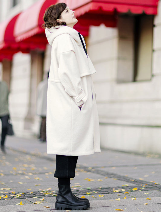 ＜SPECCHIO＞シープボア フーデッドコクーンコート　