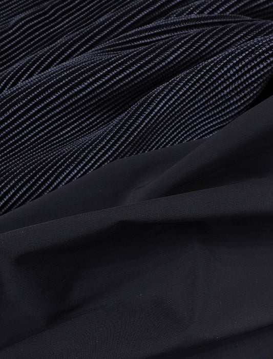 ＜SPECCHIO＞ストレッチタフタ切替 パフスリーブ シャトルワンピース