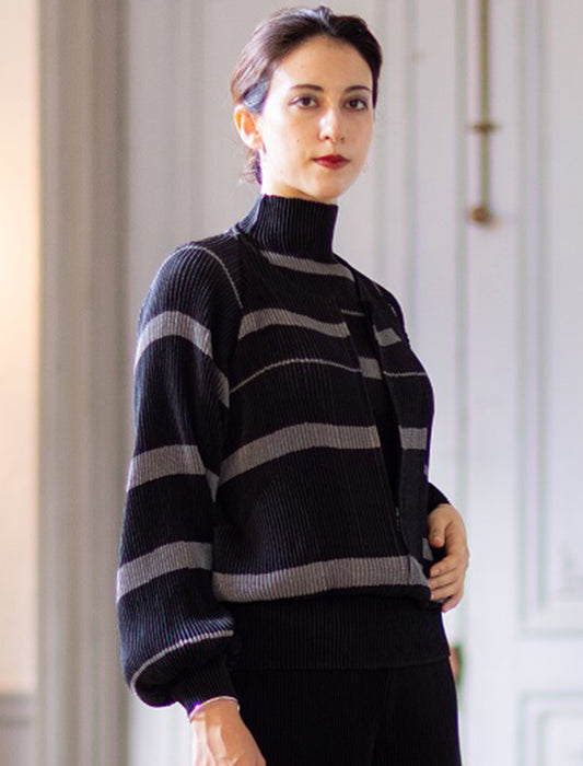 ＜SPECCHIO＞ノーカラーZIPブルゾン　