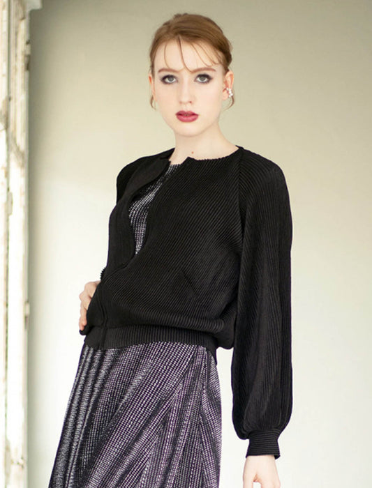 ＜SPECCHIO＞ノーカラーZIPブルゾン　