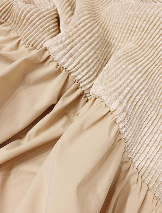 ＜SPECCHIO＞ボウタイ付きシャトル切替 ヨークギャザーストレッチタフタワンピース