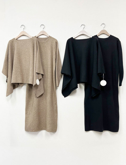 大人の着回しシンプルモダン ニットセットアップ