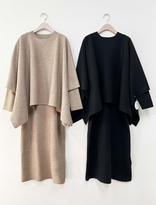 大人の着回しシンプルモダン ニットセットアップ