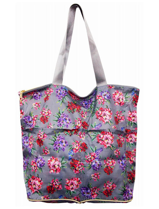 花柄プリント 折りたたみエコバッグ