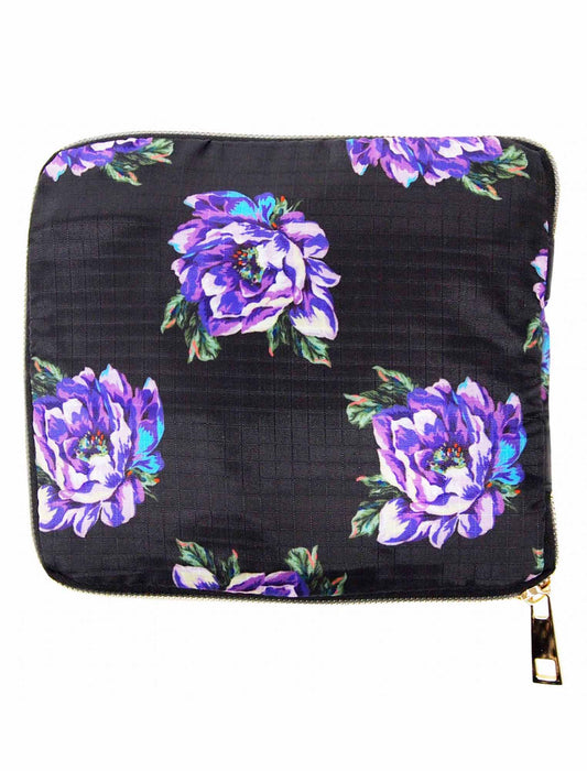 花柄プリント 折りたたみエコバッグ