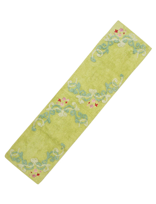 コットン素材花柄 180cmロングキッチンマット