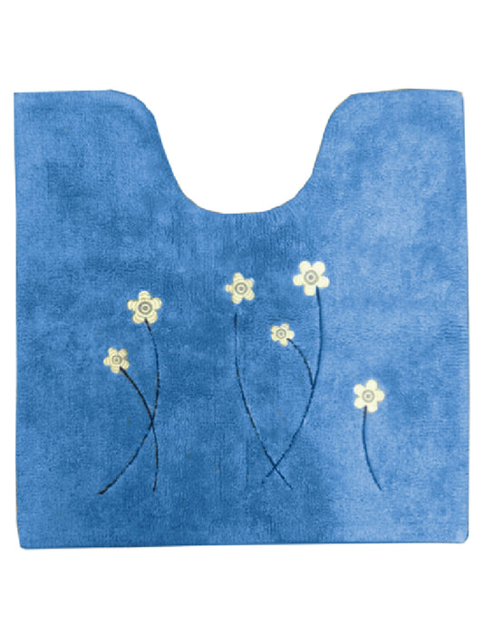 コットン素材 花柄トイレマット　