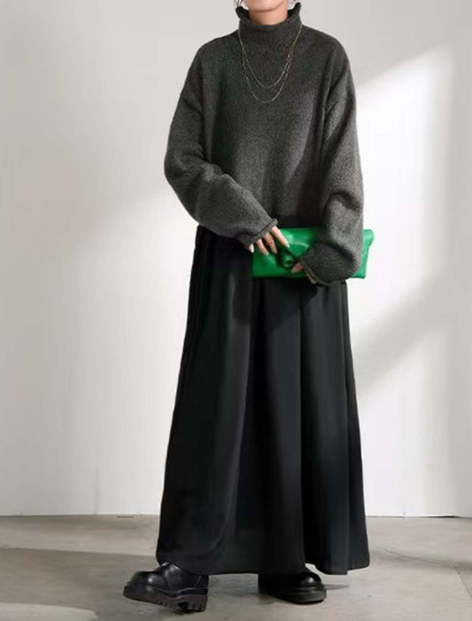 【近日入荷】ハイネックMIXニットワンピース※1月中旬入荷予定