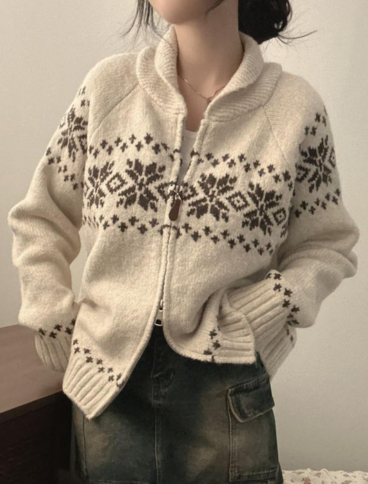 【近日入荷】ダブルジップアップカーディガン　※グレーは1月下旬入荷予定