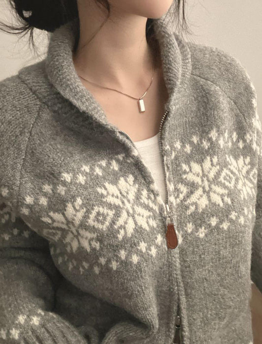 【近日入荷】ダブルジップアップカーディガン　※グレーは1月下旬入荷予定