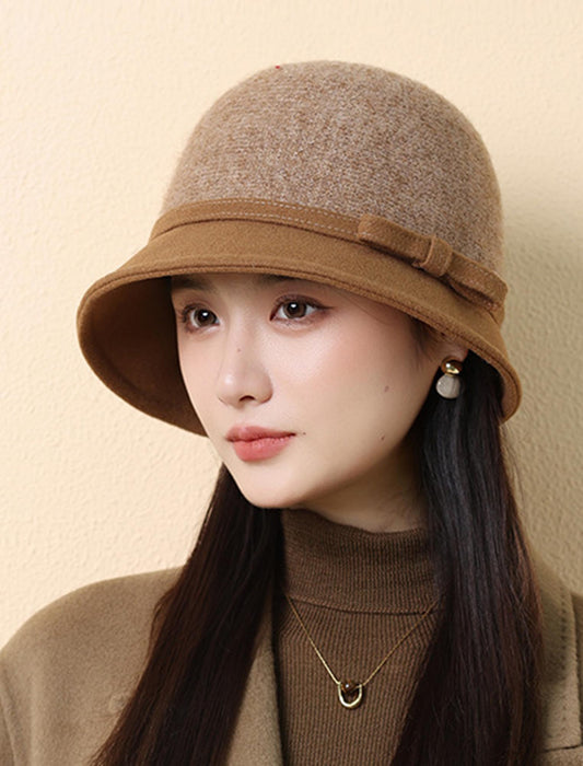 リボン付きバケットハット