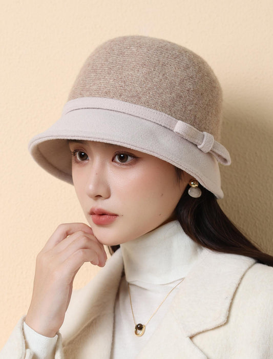 リボン付きバケットハット