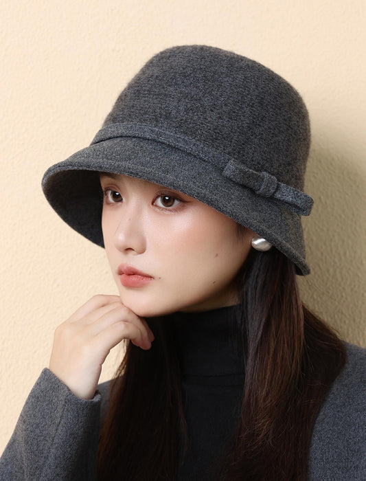 リボン付きバケットハット