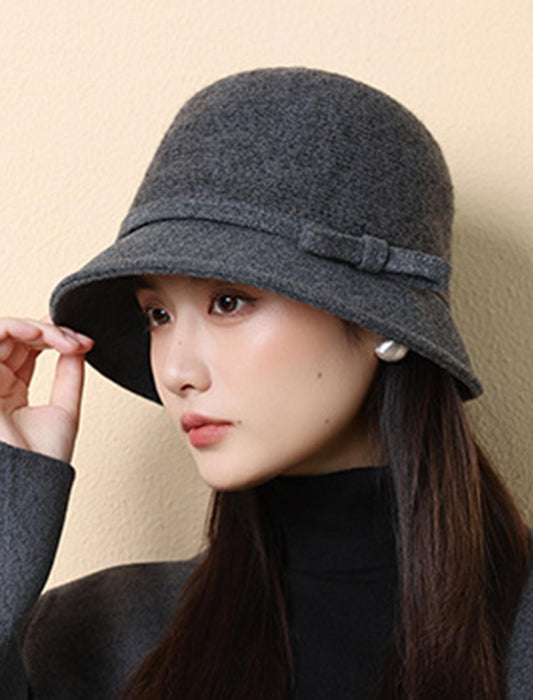 リボン付きバケットハット