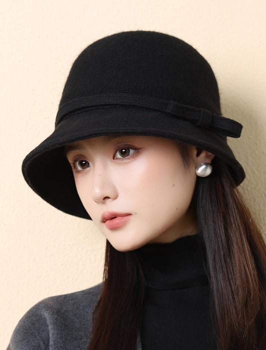 リボン付きバケットハット