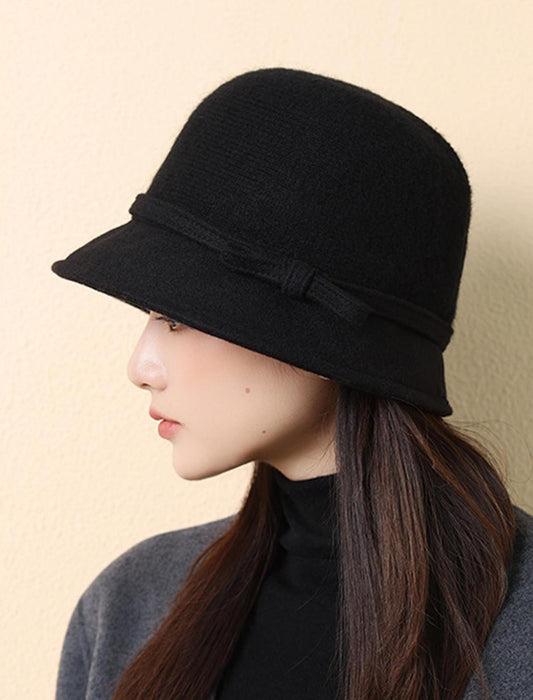 リボン付きバケットハット