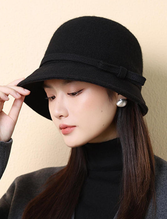 リボン付きバケットハット