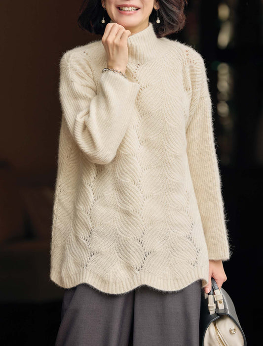 【受注】フォックス混リーフ柄プルオーバー