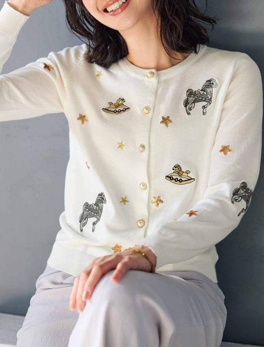 【受注】デコレーションニットカーディガン