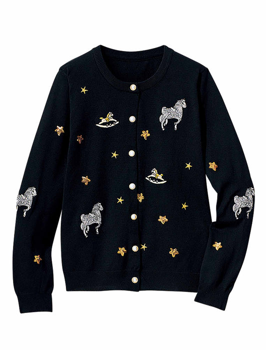 【受注】デコレーションニットカーディガン