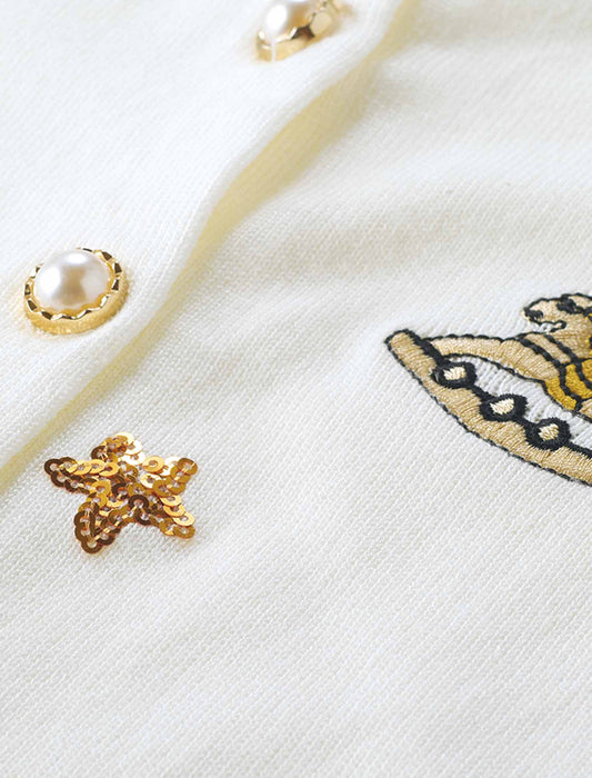 【受注】デコレーションニットカーディガン