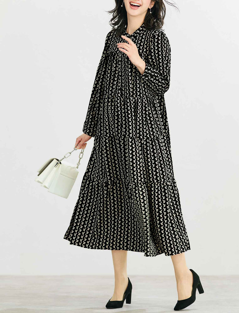 受注】ウサギ柄ティアードワンピース | Northmall（ノースモール