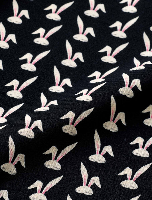 【受注】ウサギ柄ティアードワンピース