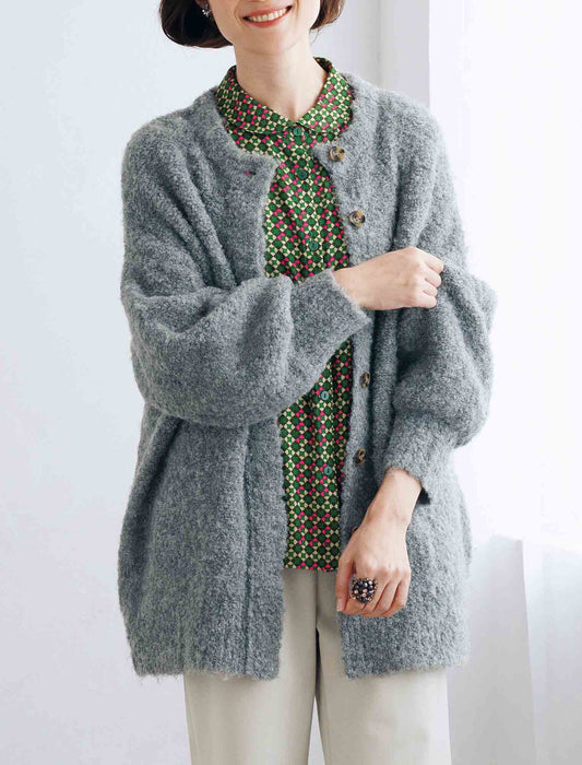 【受注】プードルみたいなふわふわニットカーディガン