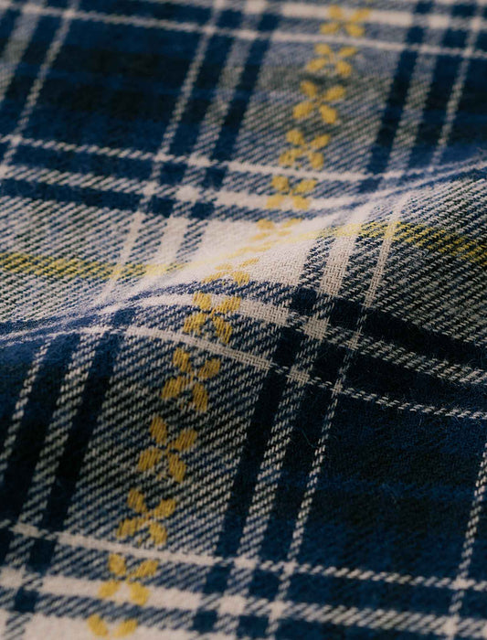 【受注】先染め綿薄起毛オーバーブラウス