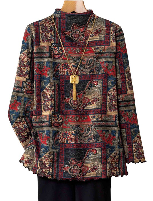 【受注】裏起毛プリントメロウ使いプルオーバー