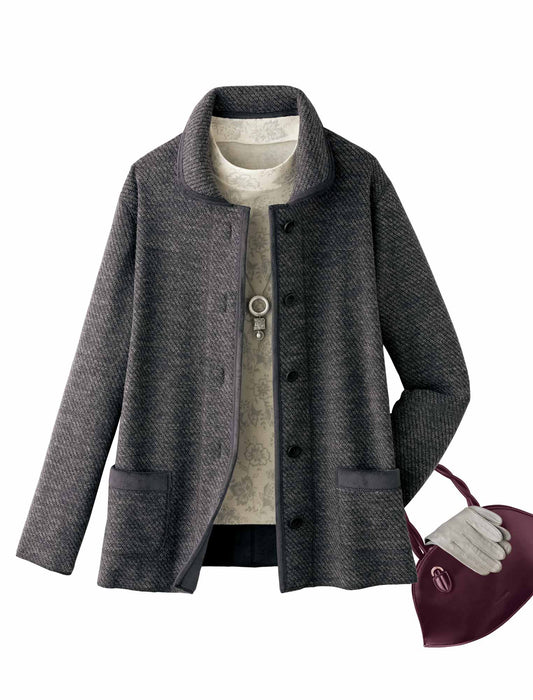 【受注】裏フリースニットジャケット