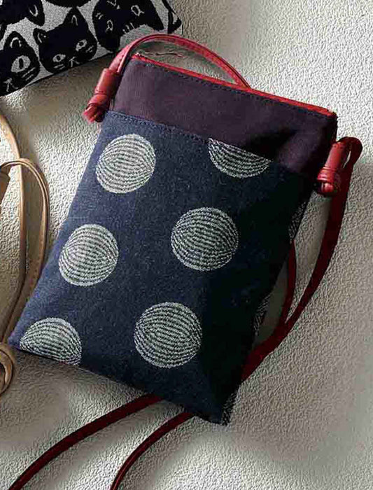 【受注】パンクリエーション尾州素材使用スマホポシェット