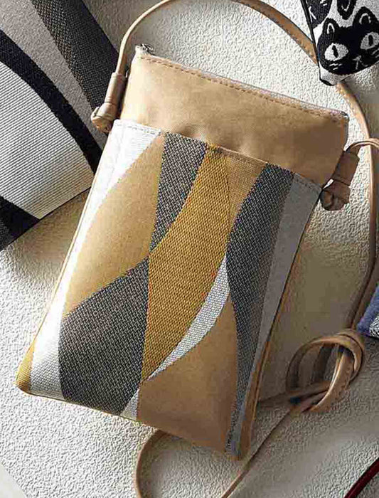 【受注】パンクリエーション尾州素材使用スマホポシェット