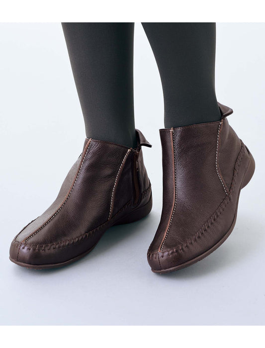 【受注】3Eサイドファスナー山羊アンクルブーツ