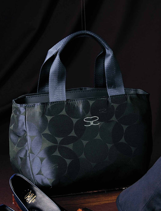 【受注】サボイ　バルーン柄ラインストーン使い3層式手提げ