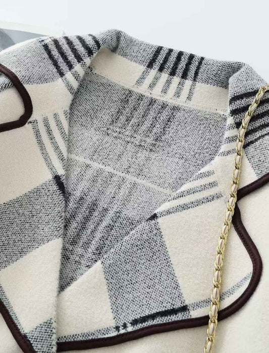 【近日入荷】配色チェックパイピングジャケット　※2月上旬入荷