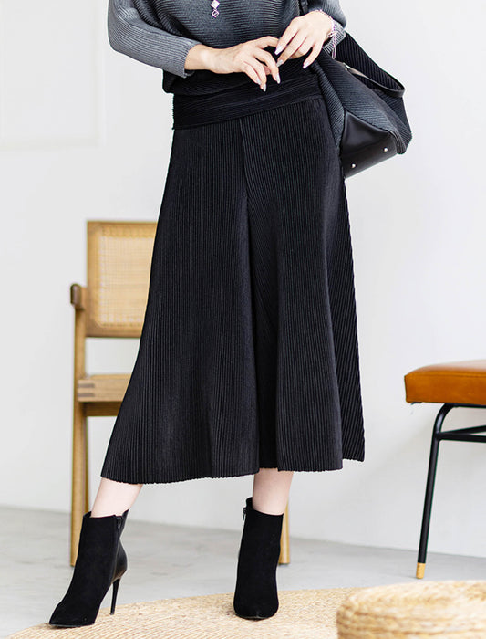 ＜SPECCHIO＞シャトルプリーツ フレアパンツ