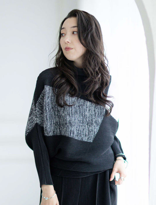 ＜SPECCHIO＞カラーブロッキング2WAYドルマンチュニック