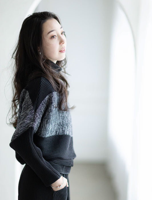 ＜SPECCHIO＞カラーブロッキング2WAYドルマンチュニック