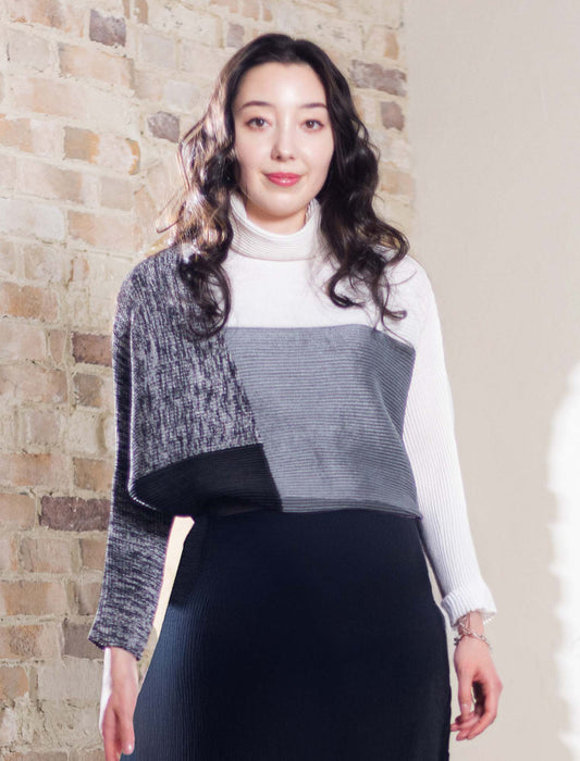 ＜SPECCHIO＞カラーブロッキング2WAYドルマンチュニック