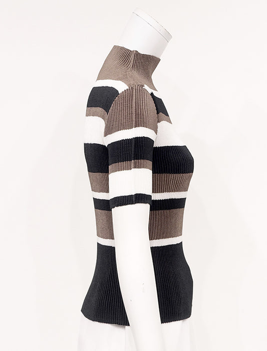 ＜SPECCHIO＞シャトルプリーツ タートルネックブラウス