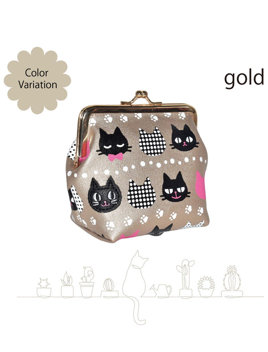 ネコがま口ミニポーチ