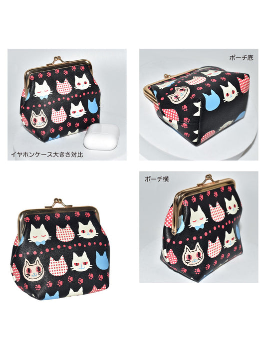 ネコがま口ミニポーチ