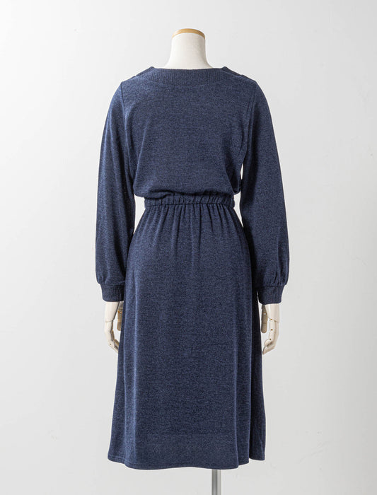 ウエストドロストニットワンピース