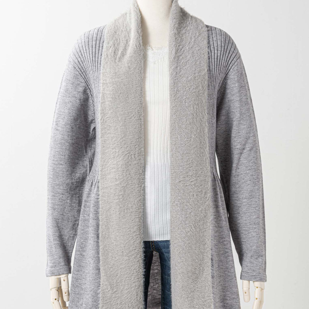 MOMO　　 me プリーツ　ハイネック　カーディガンFINE KNIT MOMO me プリーツ ハイネック カーディガンFINE KNIT MOMO me プリーツ