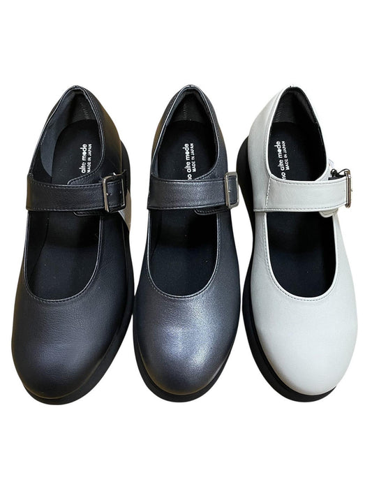牛革 モダンタルトソール メリージェーンシューズ