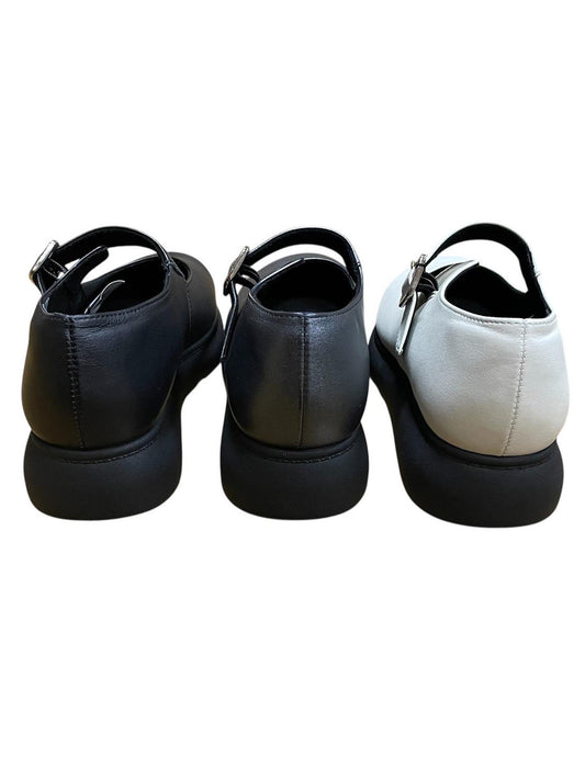 牛革 モダンタルトソール メリージェーンシューズ