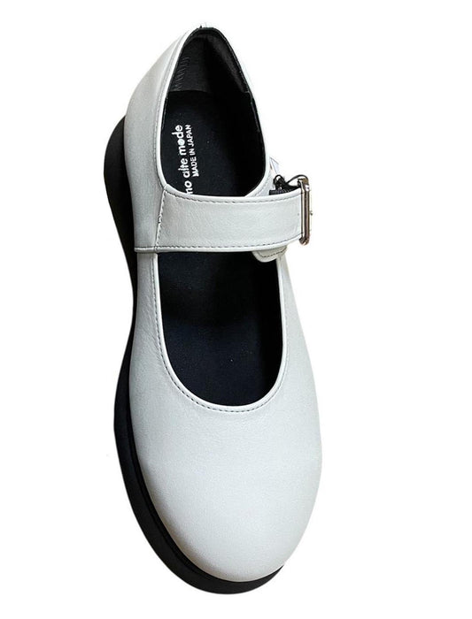 牛革 モダンタルトソール メリージェーンシューズ