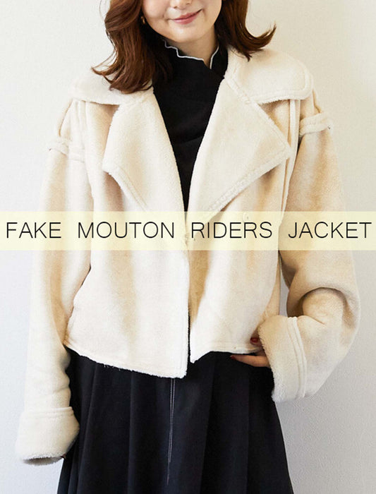 フェイクムートンライダースジャケット